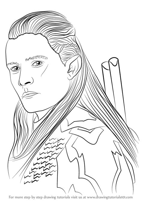 Step By Step How To Draw Legolas Form Lord Of The Rings