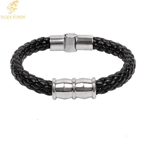 Tiger Totem Hot Sell Fashion Jewelry Snake Chain Leather Men Titanium