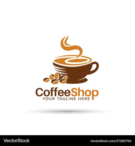 Modern Coffee Shop Logo Design Royalty Free Vector Image