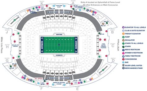 Cowboys Stadium Seating Chart With Seat Numbers Elcho Table