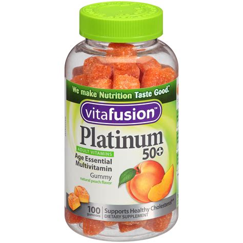 vitafusion™ platinum age essential multivitamin 50 gummy vitamins bottle 100 count walmart