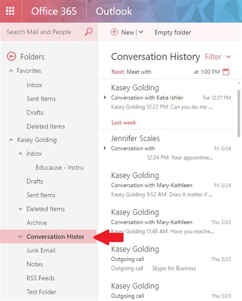 How To See Conversation History Folder In Outlook