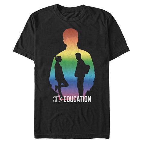 Netflix Sex Education Otis And Maeve Rainbow Silhouette Männer T