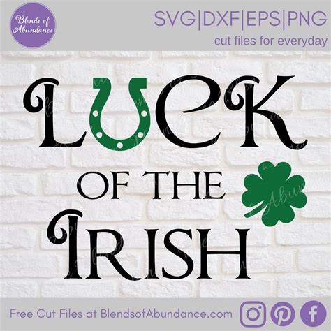 Luck Of The Irish St Patricks Day Svg File
