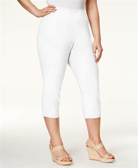Style Co Plus Size Capri Pants Only At Macy S In White Lyst