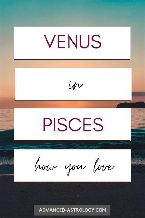 Venus In Pisces Natal Astrology
