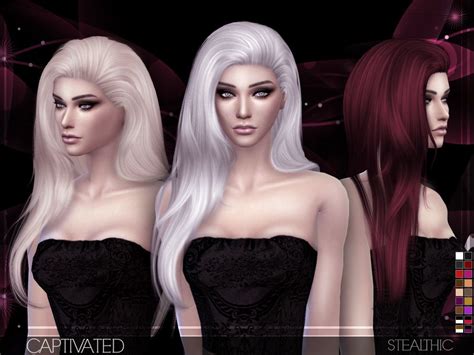 Stealthic Captivated Hairstyle Sims 4 Hairs Sims 4 Sims Sims Hair