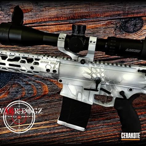 Tactical Rifle In A Snow Camo Finish By Web User Cerakote
