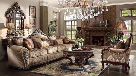 New Formal Classic European Style Luxury 4 Piece Sectional Set Hd 1632
