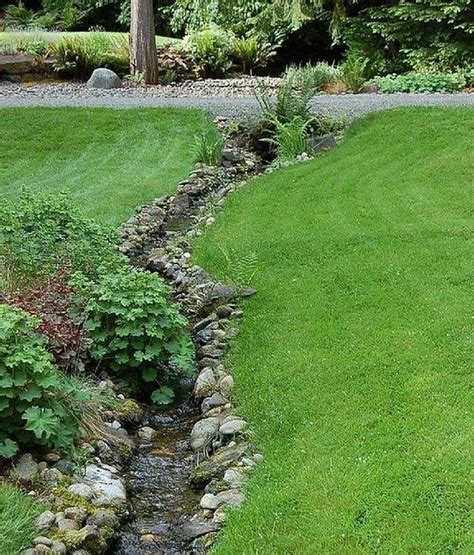 Easy DIY Project Ideas For Drainage Garden Decoarchi Com Garden Stream Dry Riverbed