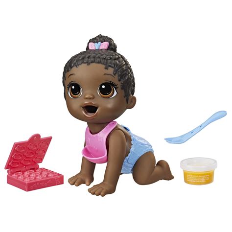 Baby Alive Lil Snacks Doll With Black Hair Eats And Poops