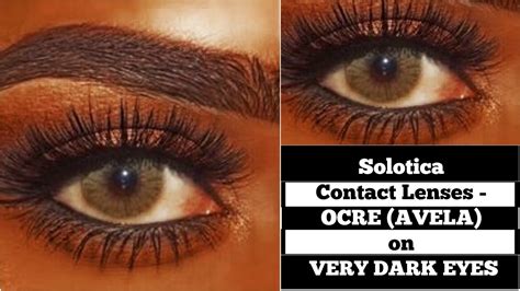 Solotica Hidrocor Ocre Contact Lenses On Very Dark Eyes Dark Skin