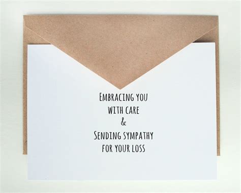 Sympathy Card And Envelope Sharing Care And Support Etsy