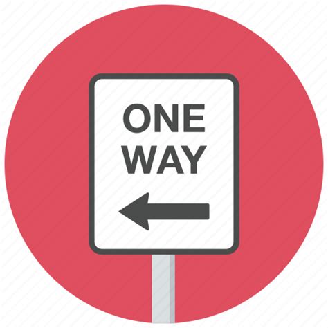 Left One Way Traffic Sign Icon Download On Iconfinder