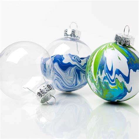 Make Your Own Diy Marbled Ornaments For Christmas Using Folkart