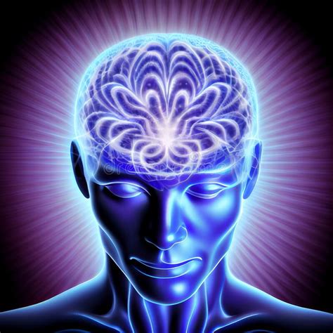 Man With Brain Waves Spirituality Meditation And Frequency Healing