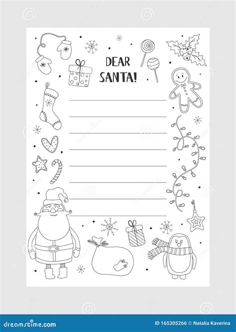 Printable Letter To Santa Coloring Page K7off