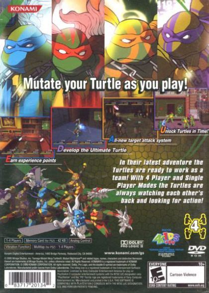 Teenage Mutant Ninja Turtles 3 Mutant Nightmare Playstation 2