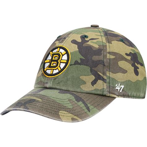 47 Boston Bruins Camo Clean Up Adjustable Hat