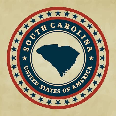 Premium Vector Vintage Label South Carolina