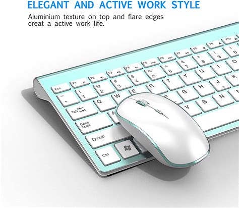 Joyaccess Aluminum Wireless Keyboard And Mouse Combo Slim Wireless