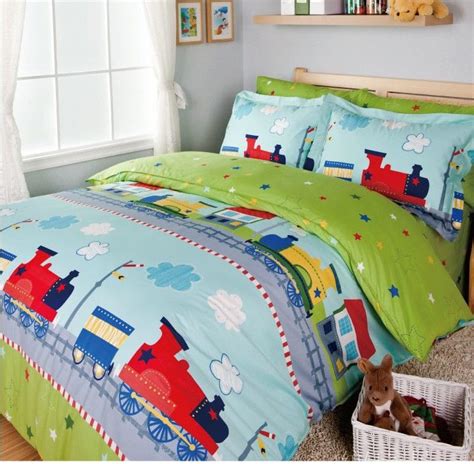 After all, moving from portable cribs into a big kid bed brings lots of anxiety. Train bedding sets/kids bed/bed cover set/sheets for bed ...