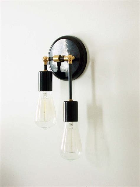 Bedroom sconces are mounted to your bedroom wall and can be used as an accent or can get inspired with our curated ideas for wall sconces and find the perfect item for every room in your home. Double Wall Sconce Black Lamp Modern Wall Lighting Bedroom ...