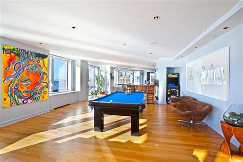 Modern Game Room With Hardwood Floors Game Room Modern Games Home