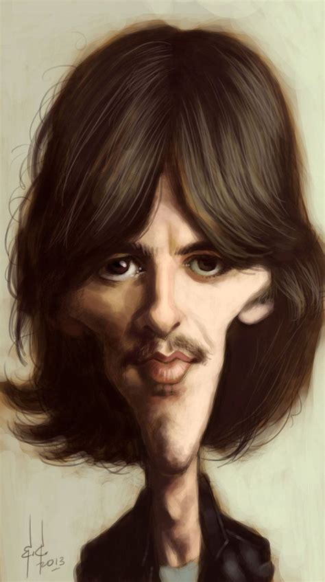 George Harrison 1968 Celebrity Caricatures Beatles Art George