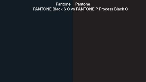 Pantone Black 6 C Vs Pantone P Process Black C Side By Side Comparison