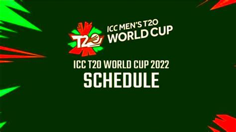 Cricket World Cup 2022 Complete Shedule Of All Matches Timings Youtube