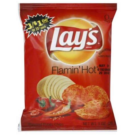 Lays Flamin Hot Potato Chips 1 Oz Foods Co