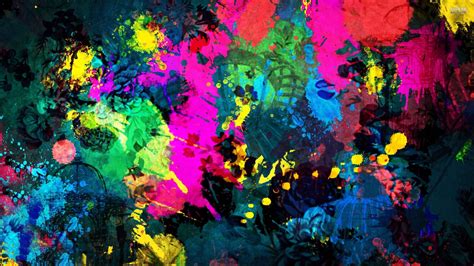 Colorful Paint Splatter Wallpapers Bigbeamng