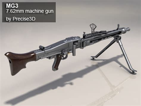 3d German Mg3 Machine Gun Model