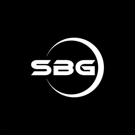 Sbg Letter Logo Design With Black Background In Illustrator Vector