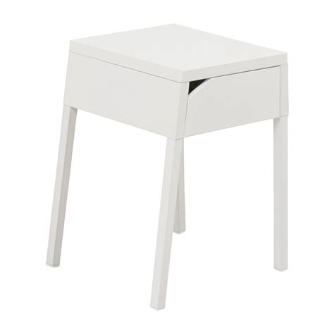 Top panel/ shelf/ leg/ rail/ drawer front/ drawer side: 64% OFF - IKEA IKEA White Nightstand / Tables