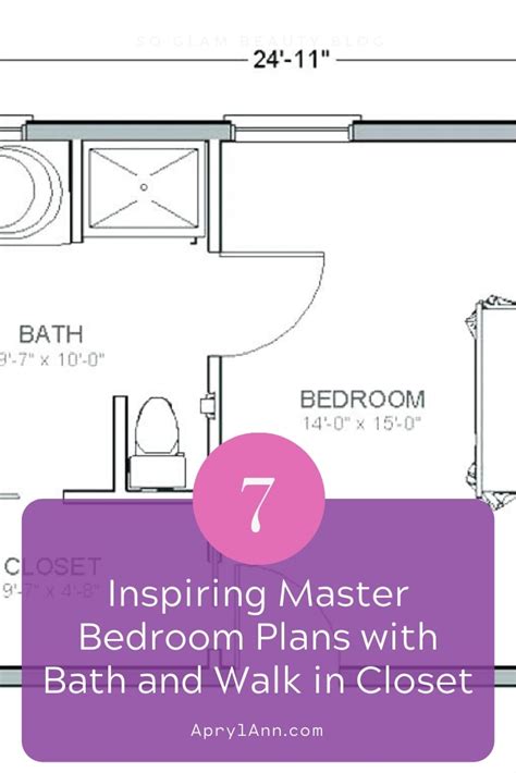 7 Inspiring Master Bedroom Plans With Bath And Walk In Closet For Your