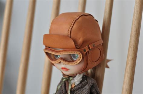 New Design 100 Handmade Genuine Leather Doll Hat Doll Pilot Etsy