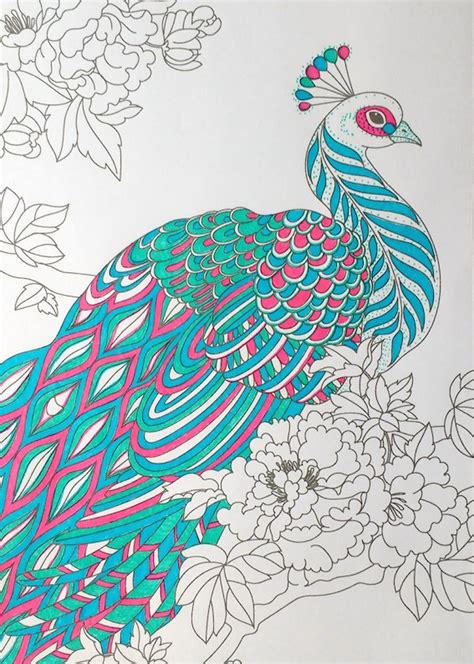 Indeed, these amazing worksheets fit both young children and adults. Step by step coloring: Peacock feathers - The Coloring ...