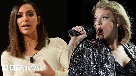 Taylor Swift And Kim Kardashian In War Of Words Over Leaked Call Bbc News