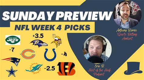 Sunday Preview Nfl Week 4 Picks Youtube