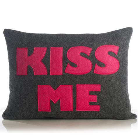 “kiss Me” And “lets Make Out” Pillows Fonts In Use