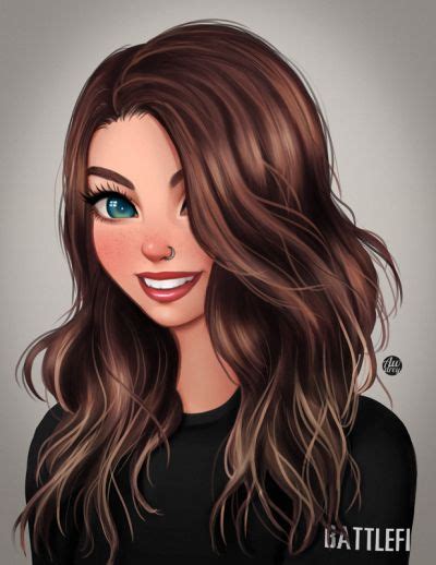 Draw So Cute Girl With Brown Hair