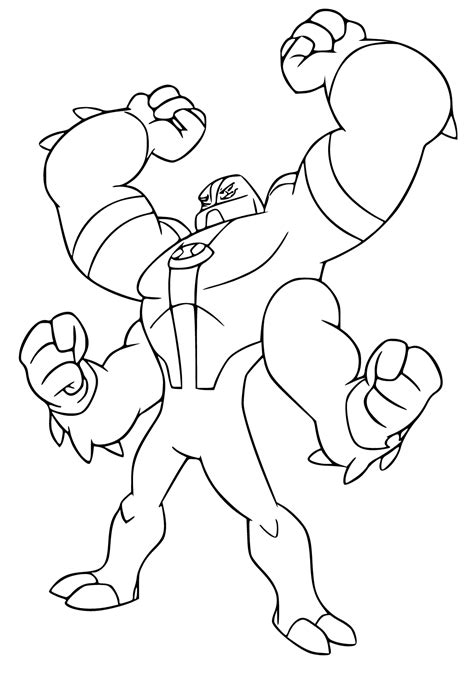 Desenho e Imagem Ben 10 Monstro para Colorir e Imprimir Grátis para