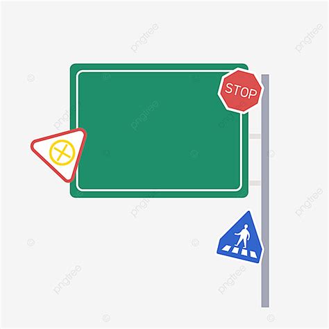 Roads Streets Clipart Vector Vector Flat Road Street Sign Border Material Road Signs Index