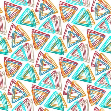 Triángulos Lineales Multicolores Brillantes Y Coloridos Aislados Sobre