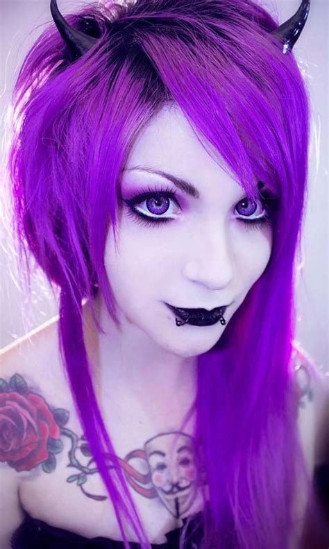 Punk Purple Dye Hair Purplehair Alternative Subculture