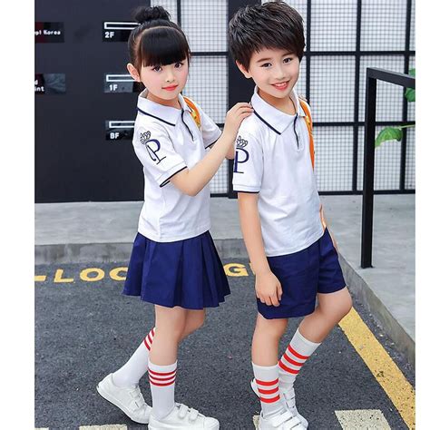 Children Japanese Korean School Uniform Girl Boys Navy Style Shirt Tops