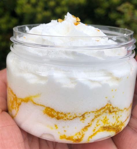 Milk And Honey Whipped Sugar Scrub White And Gold Whipped Soap Foaming