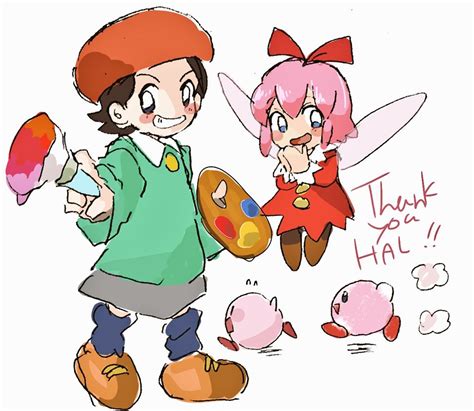 Kirby Adeleine Ribbon And Batamon Kirby And 2 More Drawn By